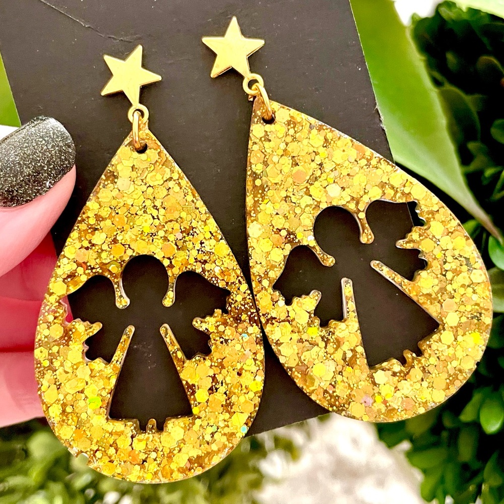 Acrylic Angel Earrings